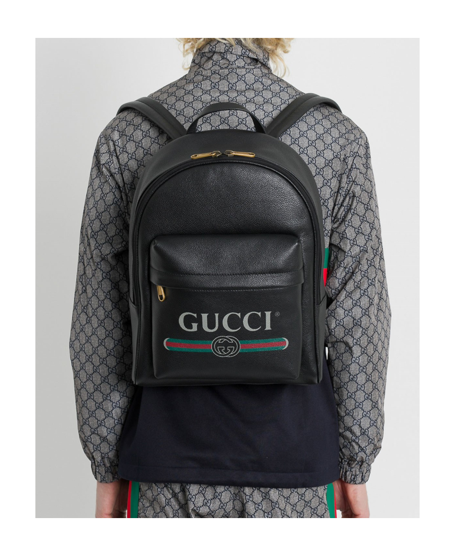 Gucci Men's Leather Rucksack Backpack Travel In Black | ModeSens