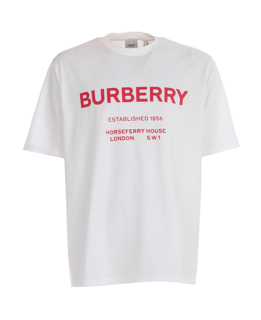 Burberry 徽标印花t恤 In White | ModeSens