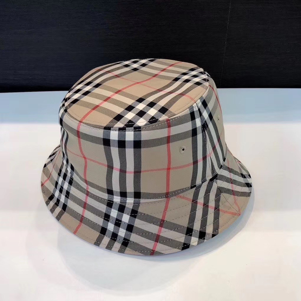 Burberry Vintage Cotton Check Print Bucket Hat In Beige A7026 Modesens