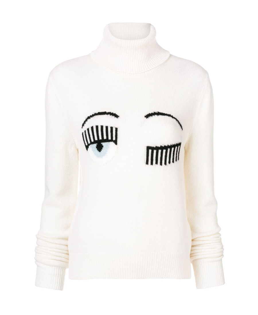 Eye sweater. Кофта кремовая с черепом твое.