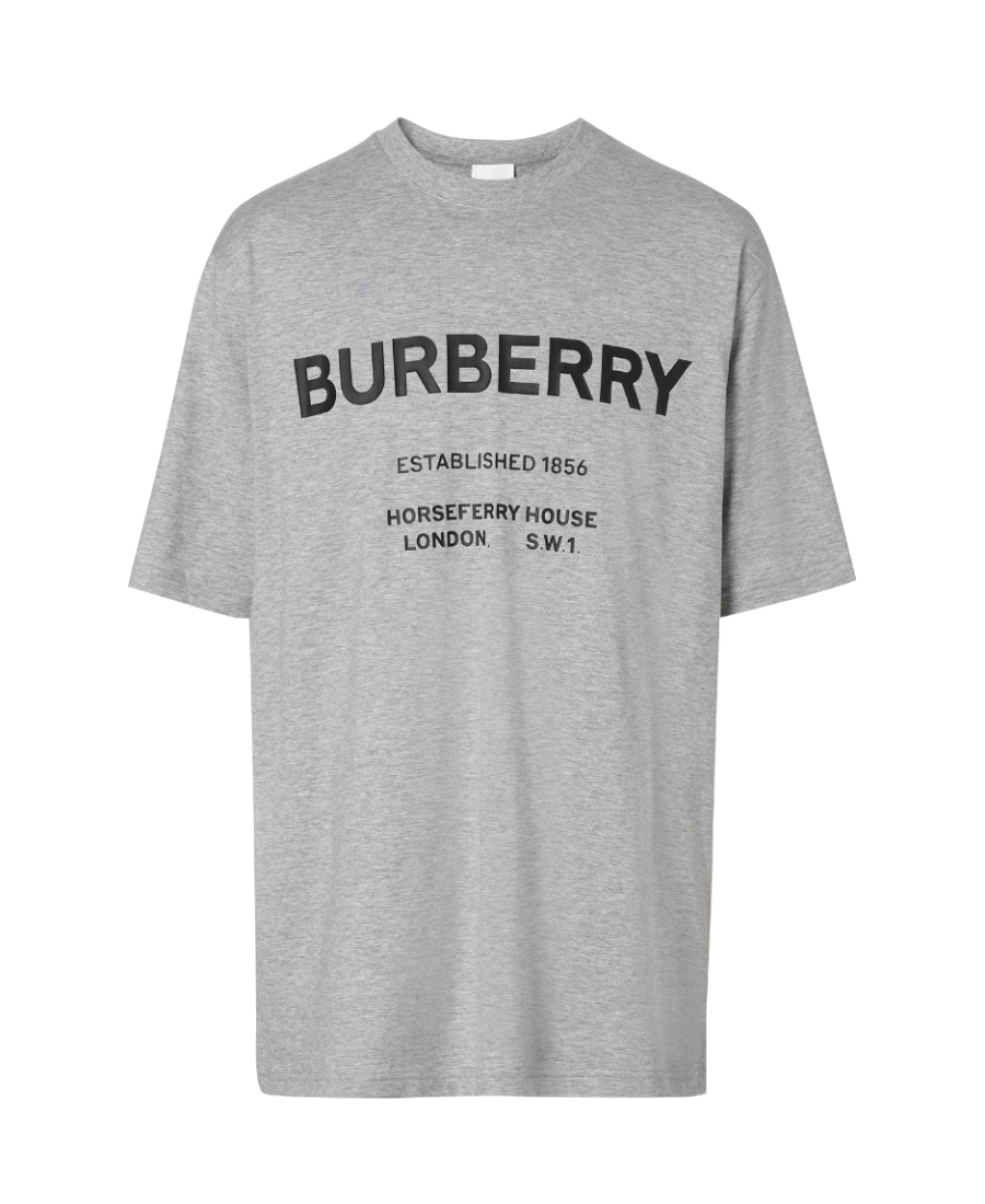 Burberry Logo印花t恤 In Gray | ModeSens