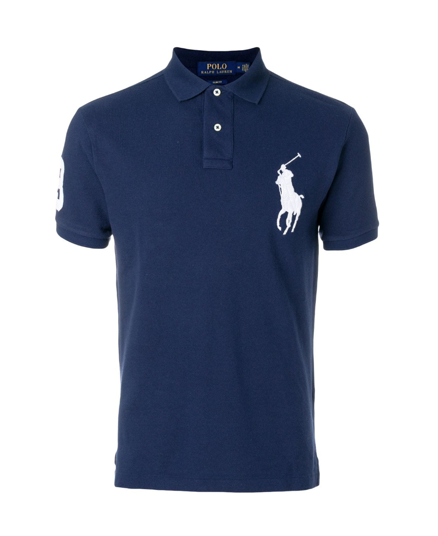 Polo Ralph Lauren 藏蓝色logo刺绣polo衫 | ModeSens