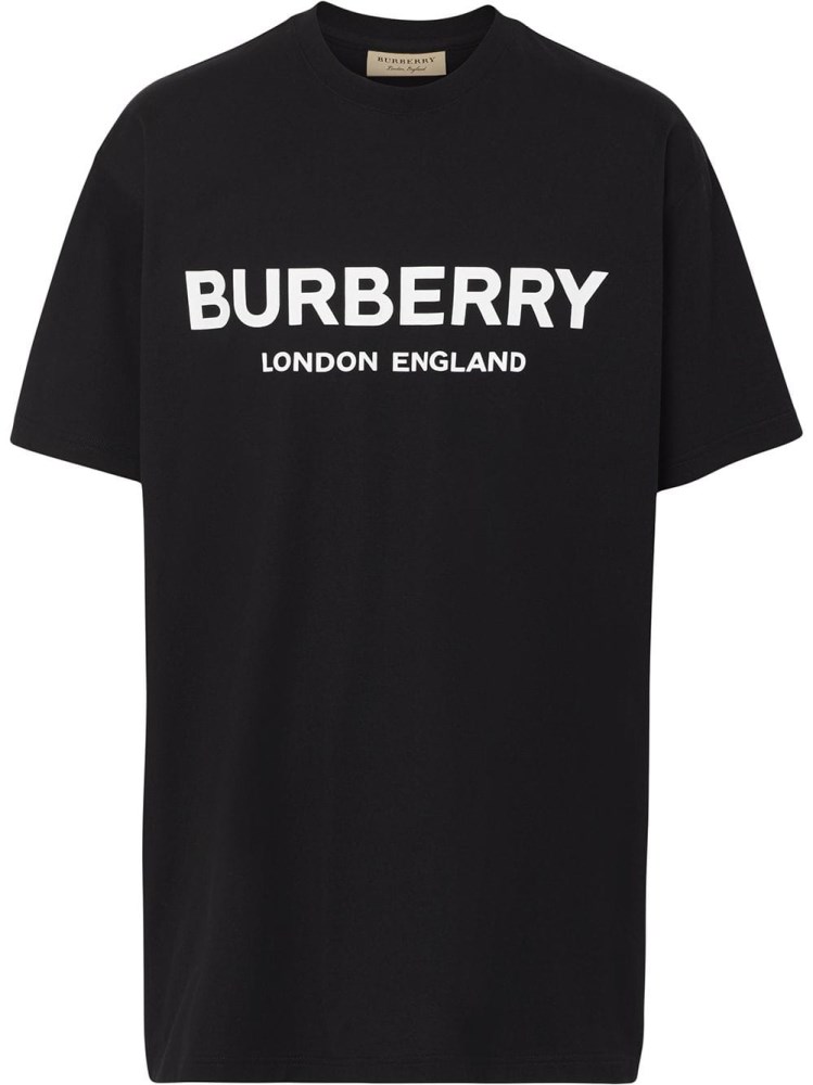 Burberry 黑色logo印花t恤 In Neutrals | ModeSens