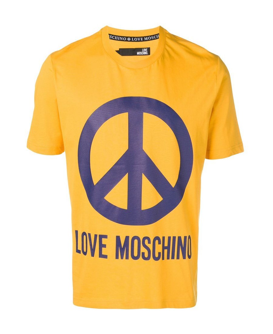 Love Moschino 棉质经典徽标图案印花t恤 | ModeSens
