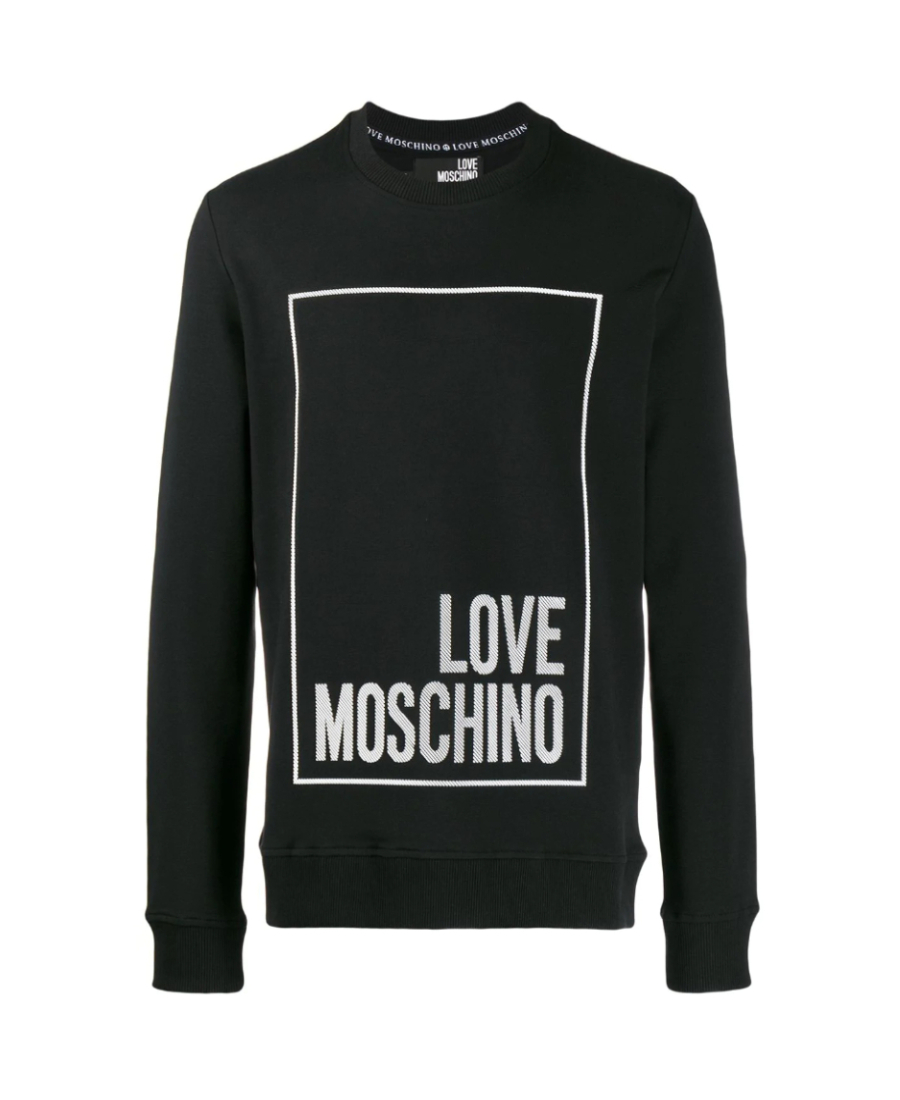 Love Moschino 黑色立体logo套头卫衣 | ModeSens