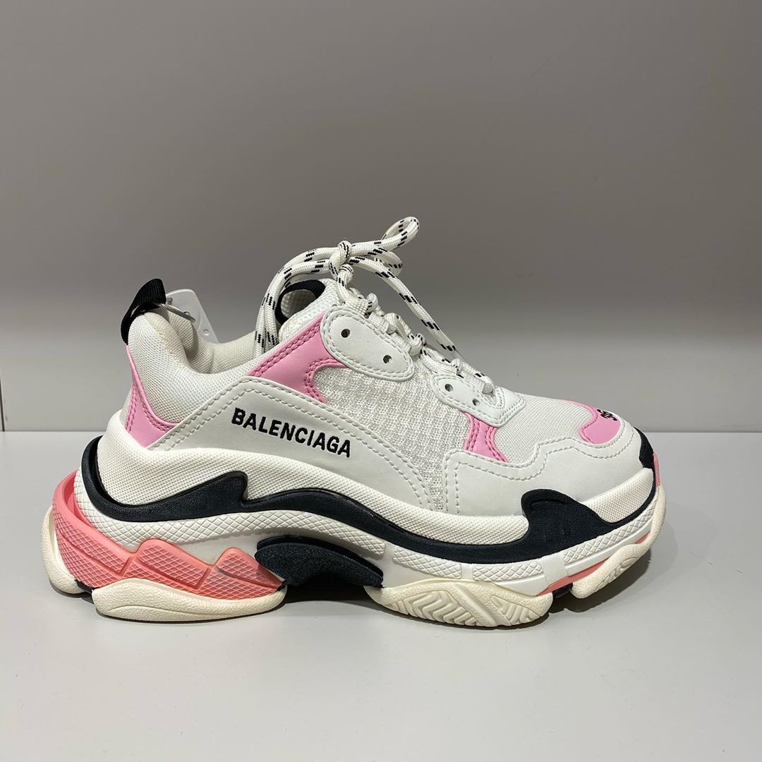 Balenciaga 60mm Triple S Faux Leather Sneakers In 5691 Pink/w | ModeSens